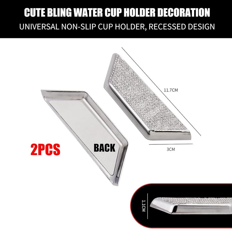 ZSJO Bling Water Panel Frame Cover Sticker Fit for Honda Accord 2024, Shiny Crystal Car Interior Accessory. (Silver 6) - Image 3